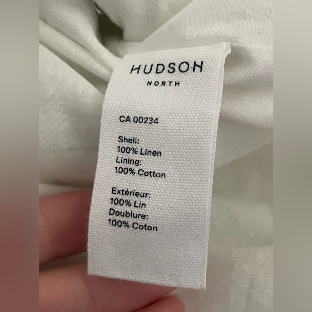 Cottagecore Picnic Linen Tiered Dress Hudson North Small White Plaid - Picture 13 of 13